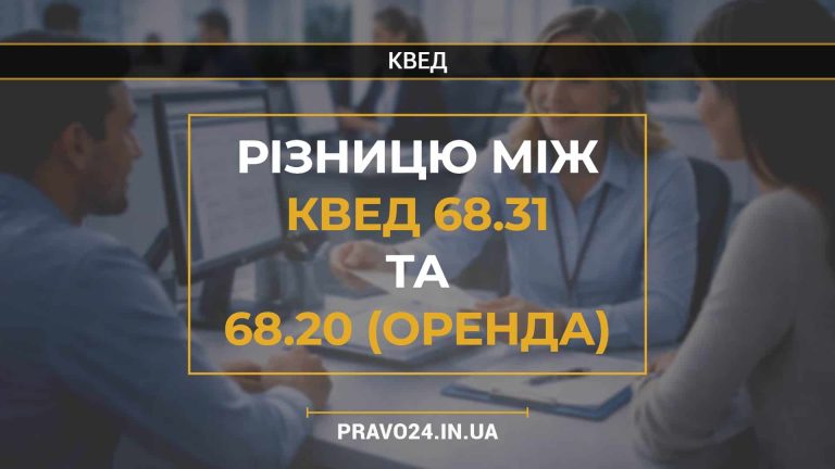 Різницю між КВЕД 68.31 та 68.20 (оренда)