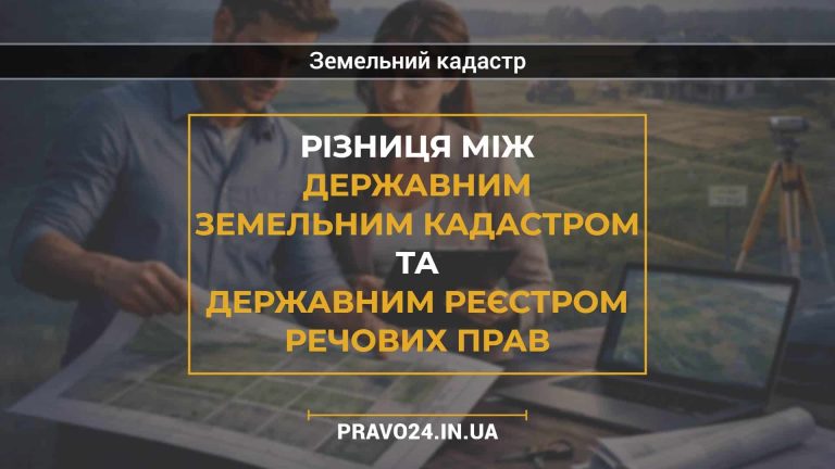 Різниця між Державним земельним кадастром та Державним реєстром речових прав