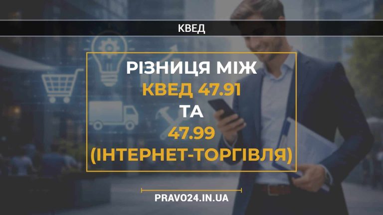 Різниця між КВЕД 47.91 та 47.99 (інтернет-торгівля)