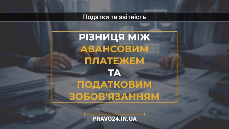 Різниця між авансовим платежем та податковим зобов’язанням