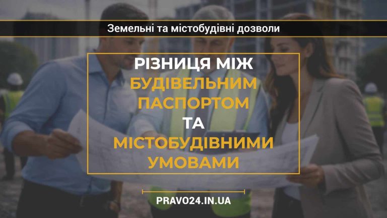 Різниця між будівельним паспортом та містобудівними умовами