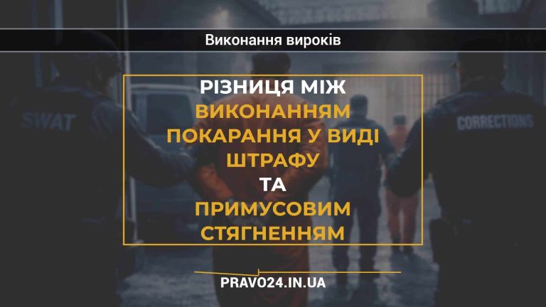 Різниця між виконанням покарання у виді штрафу та примусовим стягненням