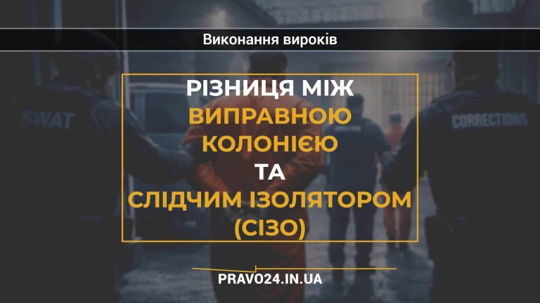 Різниця між виправною колонією та слідчим ізолятором (СІЗО)