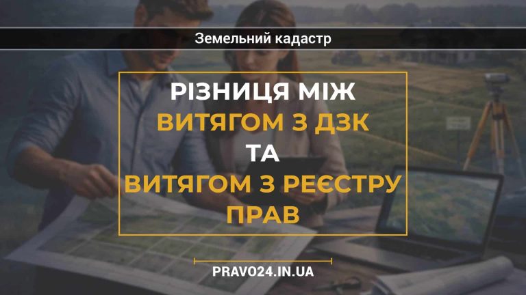 Різниця між витягом з ДЗК та витягом з реєстру прав
