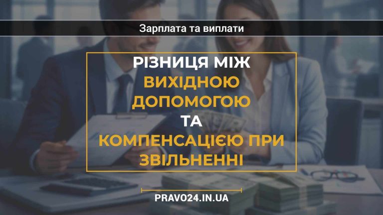 Різниця між вихідною допомогою та компенсацією при звільненні