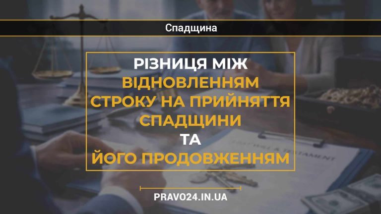 Різниця між відновленням строку на прийняття спадщини та його продовженням