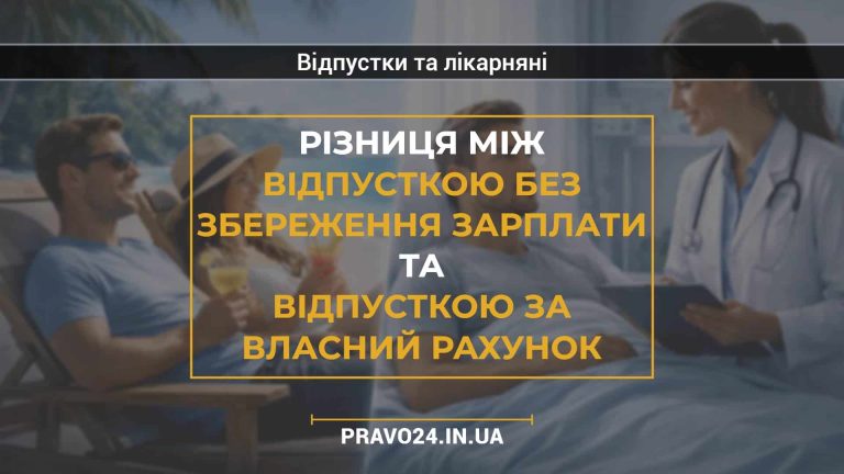 Різниця між відпусткою без збереження зарплати та відпусткою за власний рахунок