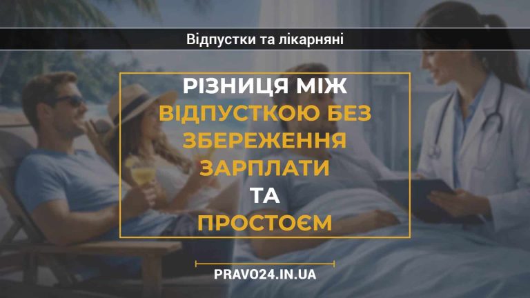 Різниця між відпусткою без збереження зарплати та простоєм