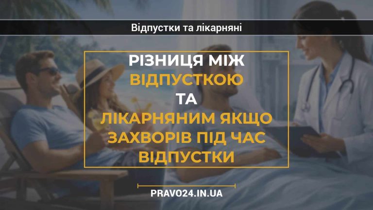 Різниця між відпусткою та лікарняним якщо захворів під час відпустки