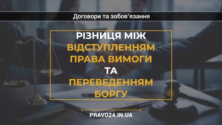 Різниця між відступленням права вимоги та переведенням боргу