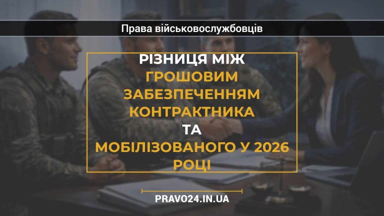 Різниця між грошовим забезпеченням контрактника та мобілізованого у 2026 році