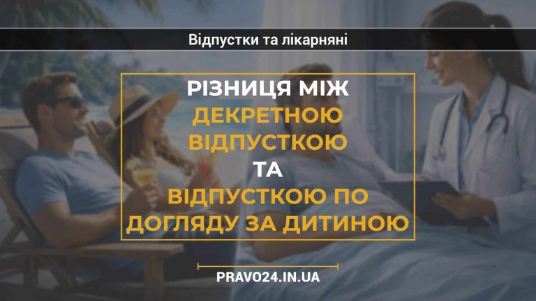 Різниця між декретною відпусткою та відпусткою по догляду за дитиною