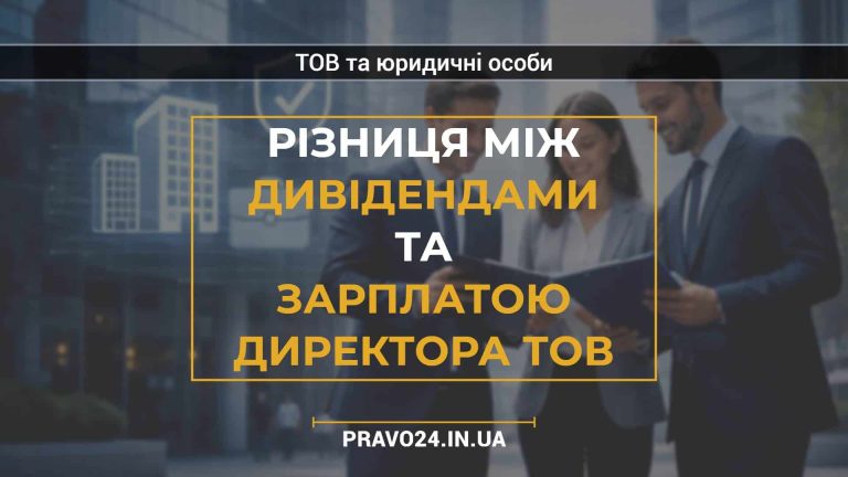 Різниця між дивідендами та зарплатою директора ТОВ