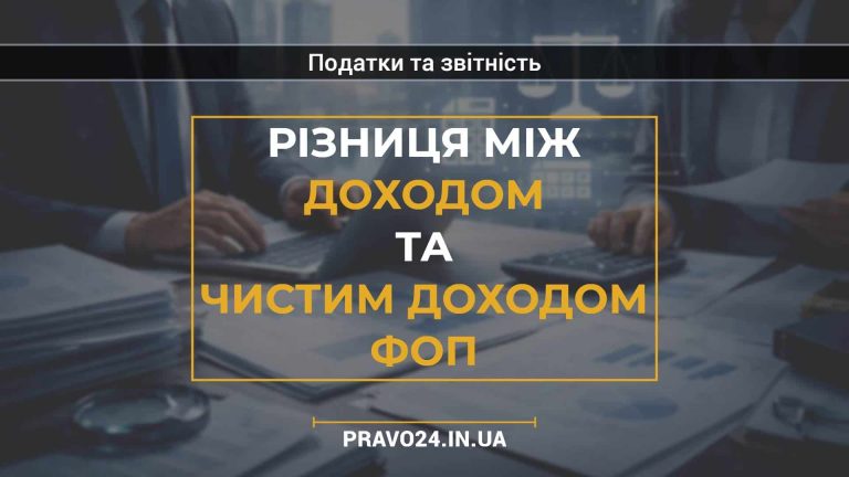 Різниця між доходом та чистим доходом ФОП