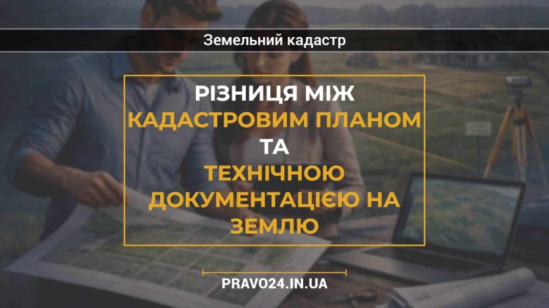 Різниця між кадастровим планом та технічною документацією на землю