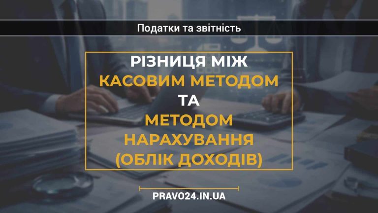 Різниця між касовим методом та методом нарахування (облік доходів)