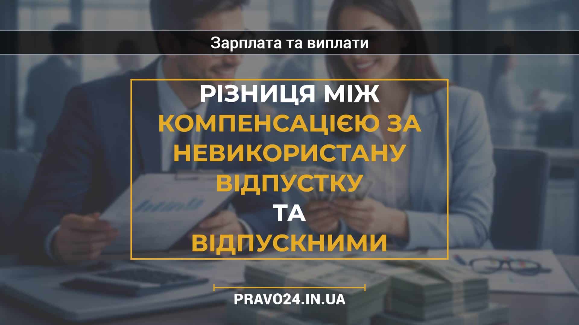 Різниця між компенсацією за невикористану відпустку та відпускними
