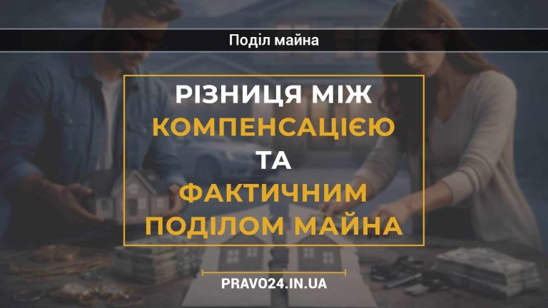 Різниця між компенсацією та фактичним поділом майна