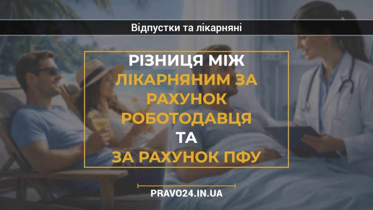 Різниця між лікарняним за рахунок роботодавця та за рахунок ПФУ
