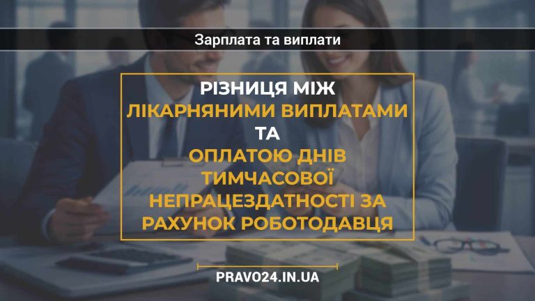 Різниця між лікарняними виплатами та оплатою днів тимчасової непрацездатності за рахунок роботодавця