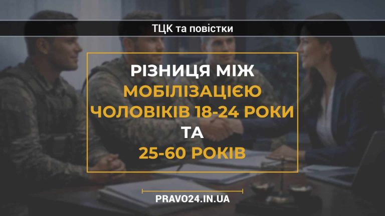 Різниця між мобілізацією чоловіків 18-24 роки та 25-60 років