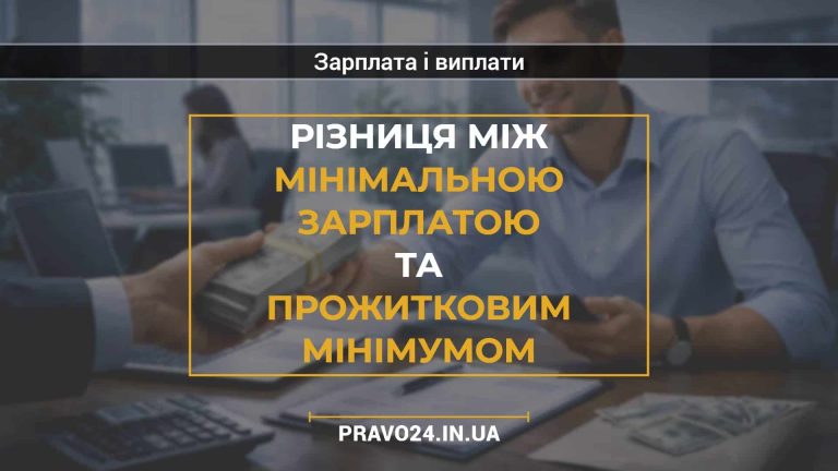 Різниця між мінімальною зарплатою та прожитковим мінімумом