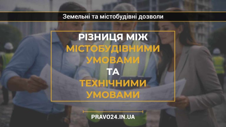 Різниця між містобудівними умовами та технічними умовами