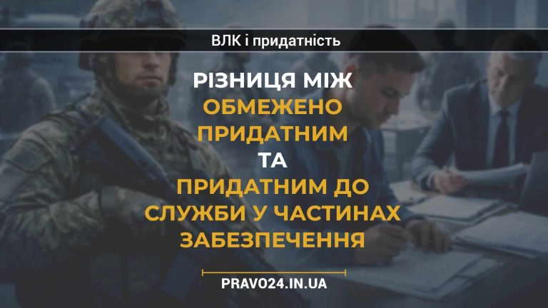Різниця між обмежено придатним та придатним до служби у частинах забезпечення