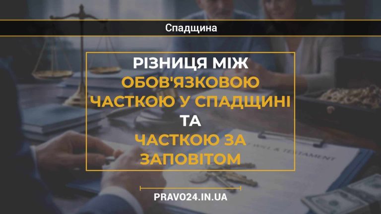Різниця між обов'язковою часткою у спадщині та часткою за заповітом
