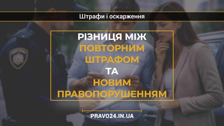 Різниця між повторним штрафом та новим правопорушенням