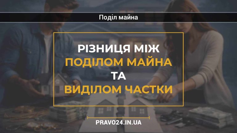 Різниця між поділом майна та виділом частки