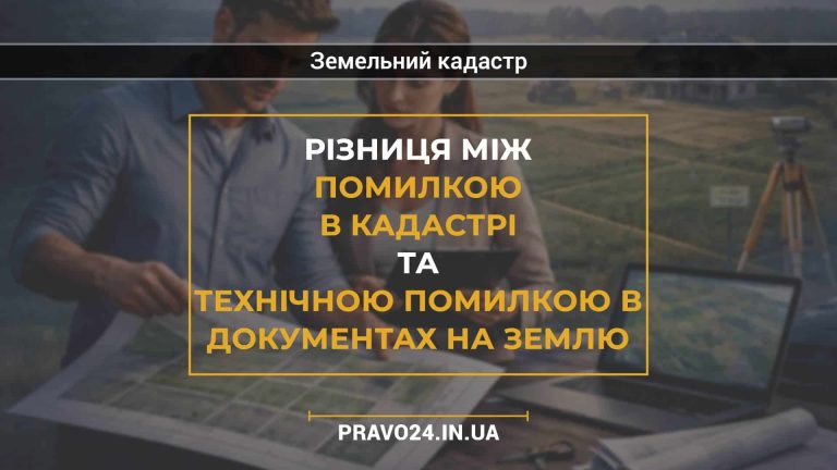Різниця між помилкою в кадастрі та технічною помилкою в документах на землю