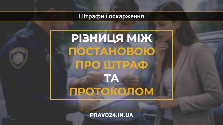 Різниця між постановою про штраф та протоколом
