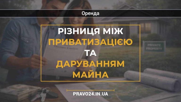 Різниця між приватизацією та даруванням майна