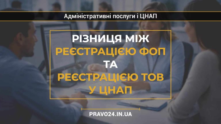 Різниця між реєстрацією ФОП та реєстрацією ТОВ у ЦНАП