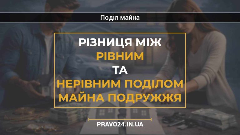 Різниця між рівним та нерівним поділом майна подружжя