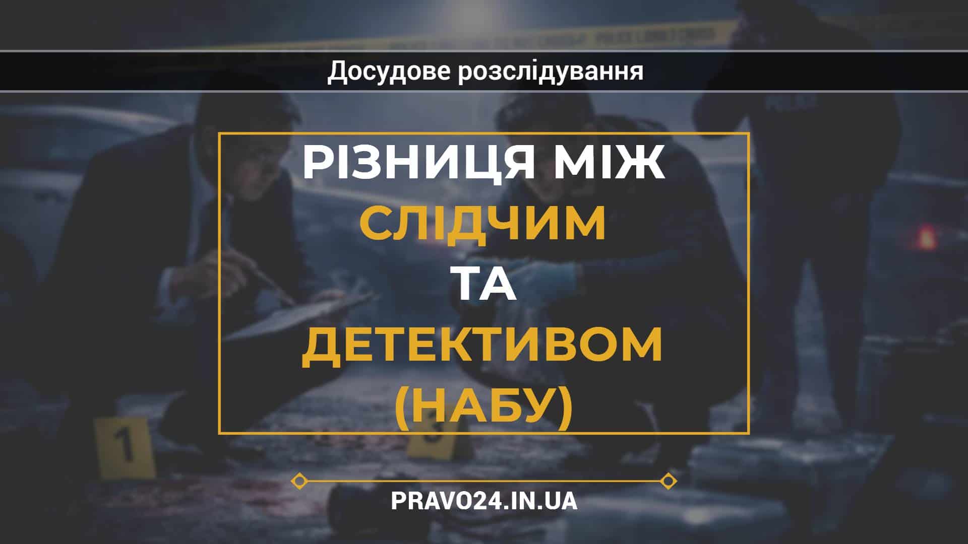Різниця між слідчим та детективом (НАБУ)