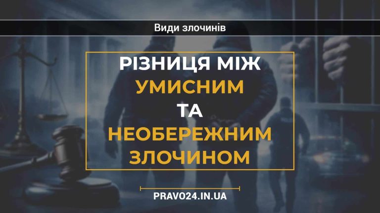 Різниця між умисним та необережним злочином