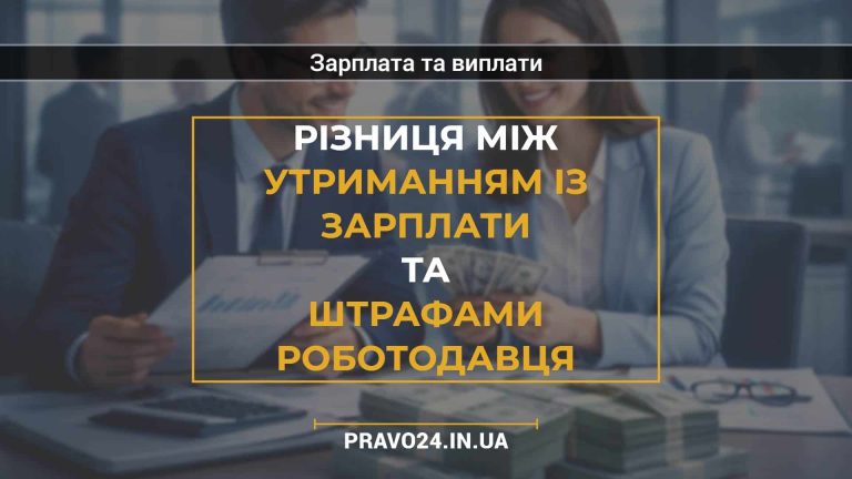 Різниця між утриманням із зарплати та штрафами роботодавця