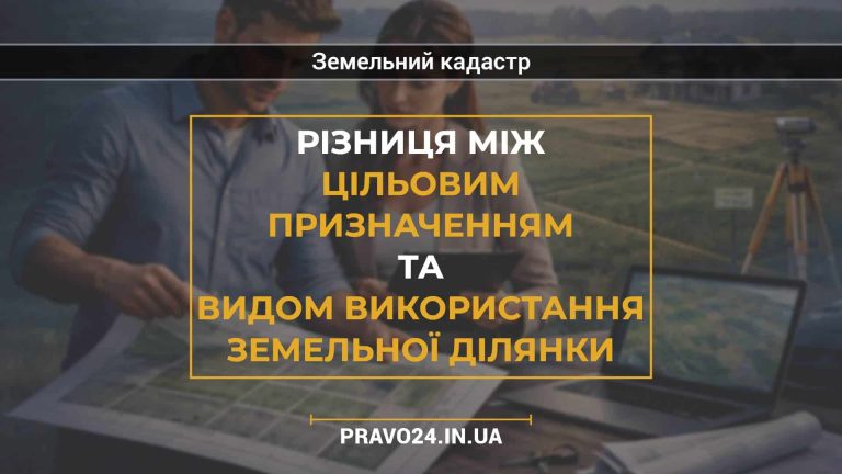 Різниця між цільовим призначенням та видом використання земельної ділянки