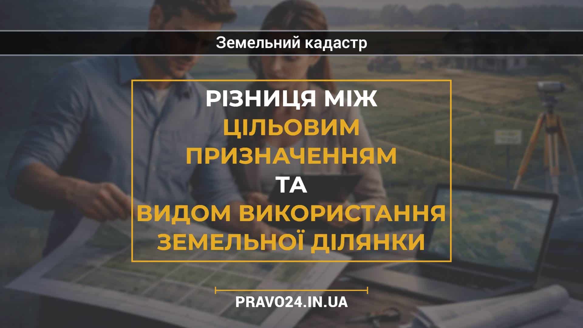 Різниця між цільовим призначенням та видом використання земельної ділянки