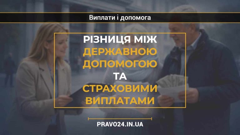 Різниця між державною допомогою та страховими виплатами
