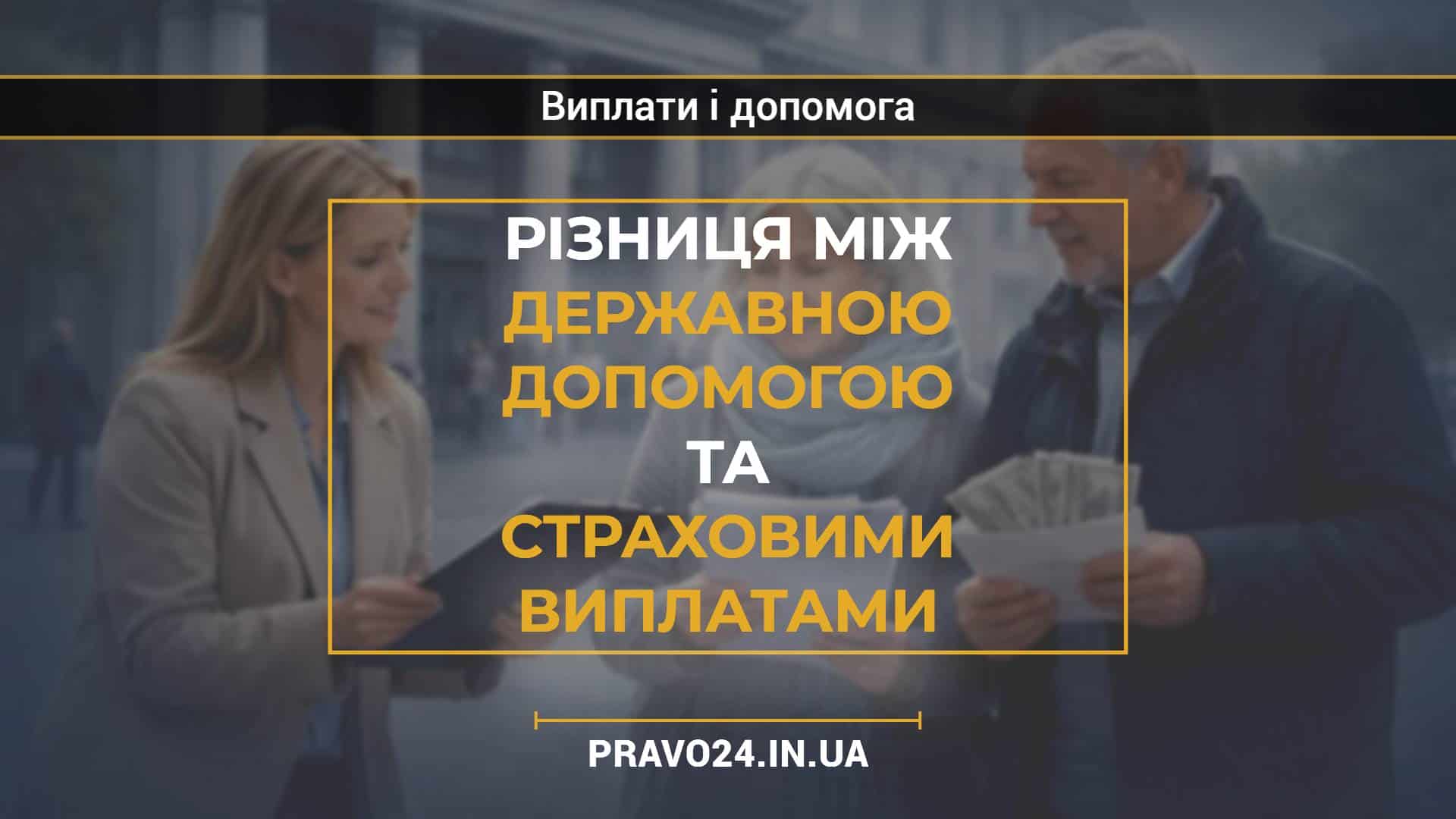 Різниця між державною допомогою та страховими виплатами
