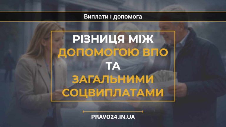 Різниця між допомогою ВПО та загальними соцвиплатами