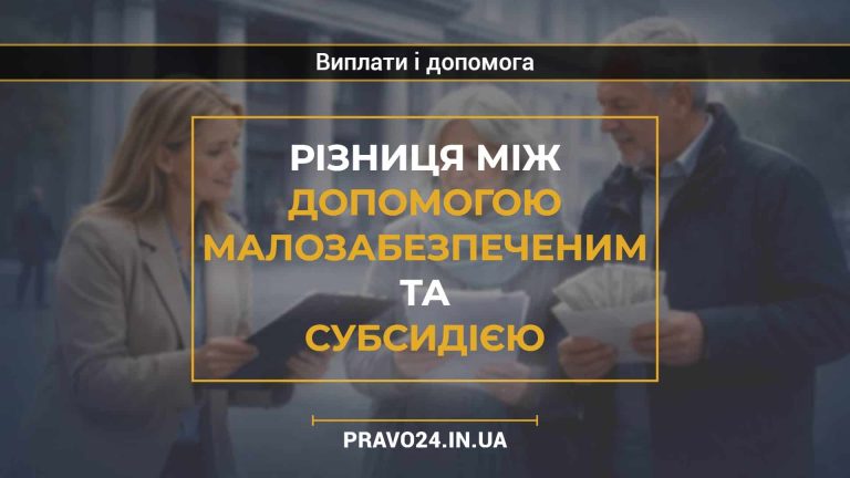 Різниця між допомогою малозабезпеченим та субсидією