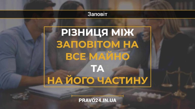 Різниця між заповітом на все майно та на його частину