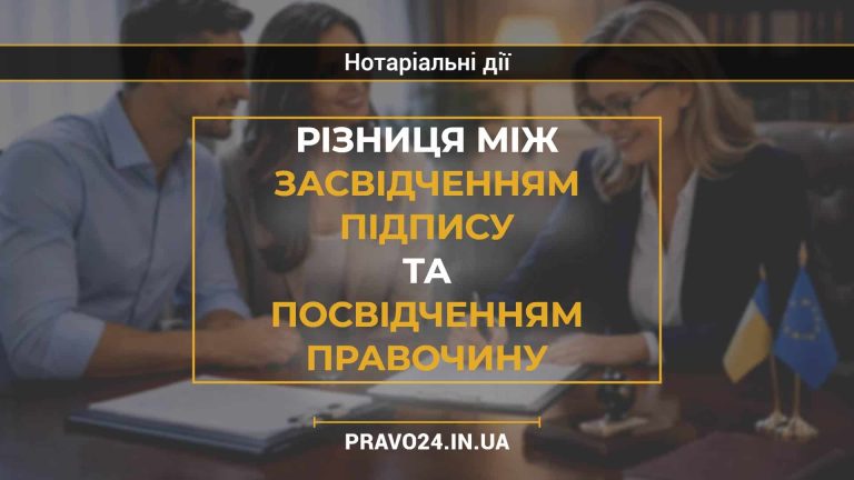 Різниця між засвідченням підпису та посвідченням правочину
