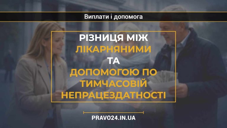 Різниця між лікарняними та допомогою по тимчасовій непрацездатності