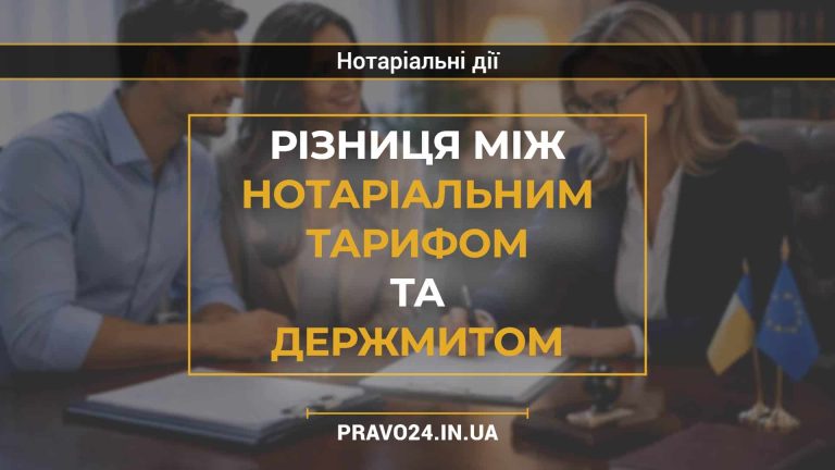 Різниця між нотаріальним тарифом та держмитом