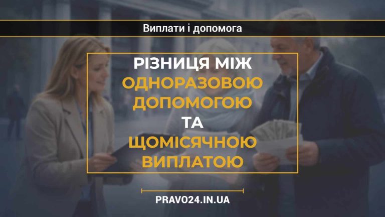Різниця між одноразовою допомогою та щомісячною виплатою